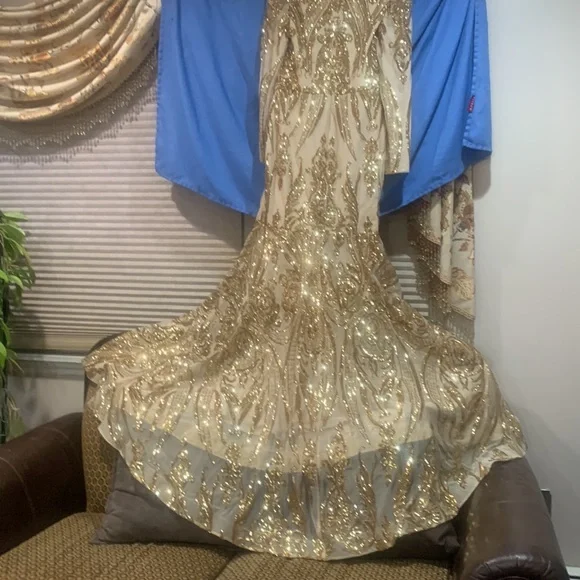 It is sequence dress new size large brig and gold - Picture 5 of 8